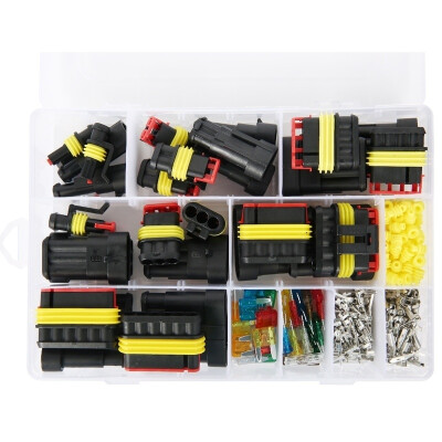 

240pcs 1-6 Pin Way Waterproof Electrical Wire Connector Plug Terminal Fuses Kit Car Accessories for Car Motorcycle