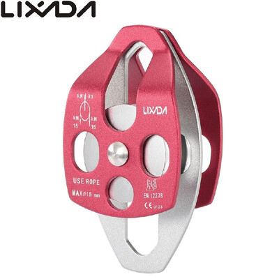 

Lixada 30kN Large Aluminum Twin Sheave Pulley Climbing Rigging Rescue