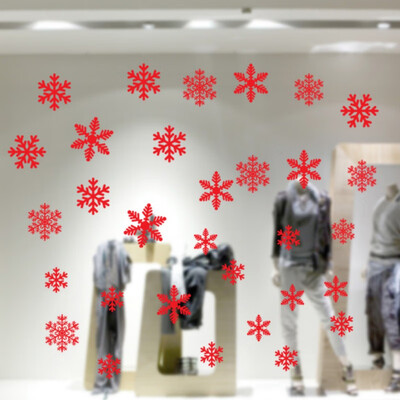 

27pcs Snowflakes Sticker Christmas Electrostatic Paste Window Decorations Snow Stickers New Year Xmas Room Decorations Sticker