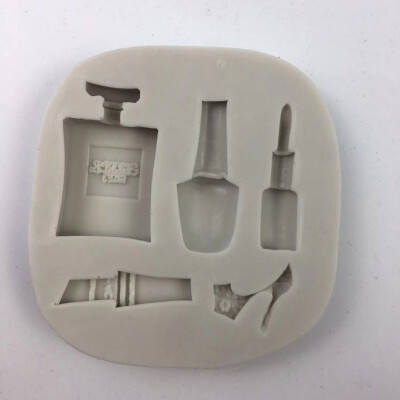 

Silicone Fondant Mould Lipstick Shoe Cake Decor Icing Sugarcraft Makeup Mold Mat