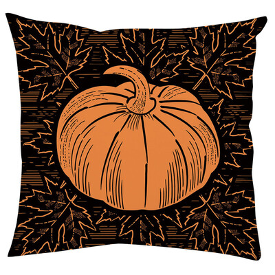 

Gobestart Happy Thanksgiving Soft Short Plush Pillow Cover Pillowcases Decorative 45x45cm
