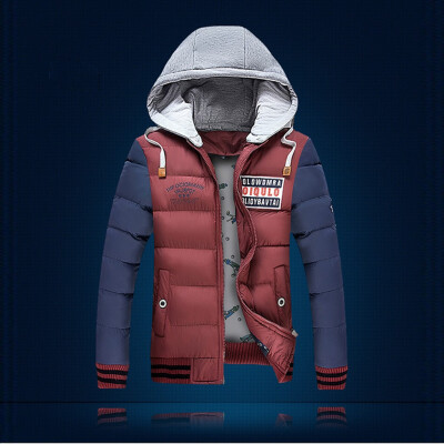 

Toponeto Mens Winter Zipped Warm Tracksuit Casual Patchwork Long Sleeve Outwear Coat