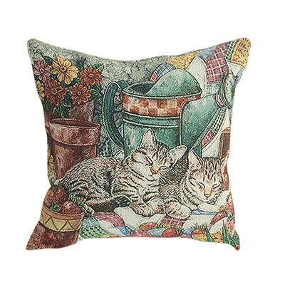 

Cotton Sofa Car Animal Pattern Square Pillow Case Cushion Cover For Home Decoration Size 4545CM