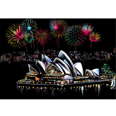 

Siaonvr 161x113in Magic Scratch Art Painting Paper With Drawing Stick Kids Toy