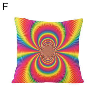 

Rainbow Abstract Pattern Square Throw Pillow Case Cushion Cover Sofa Bed Decor