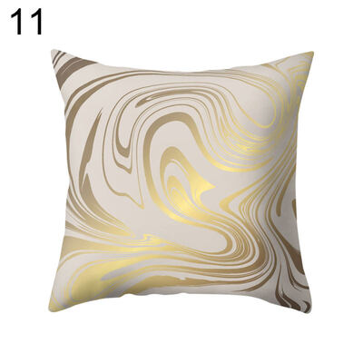 

Circle Line Leaf Square Pillow Case Cushion Cover Sofa Bed Car Cafe Office Decor