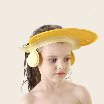 

〖Follure〗Baby Bathroom Safety Visor Cap Child Shower Cap Adjustable Soft Protect