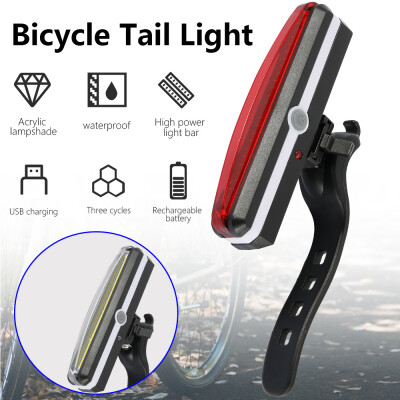 

New USB Rechargeable LED Mountain Bike Cycle Front Rear Tail Light Set Waterproof