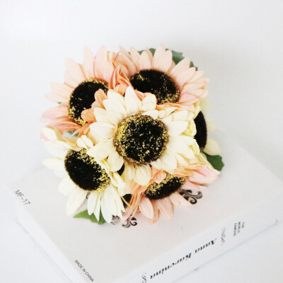 

1 Bouquet 6 Head Artificial Helianthus Annuus Flower Home Wedding Party Birthday Floral Decorative Popular Flowers