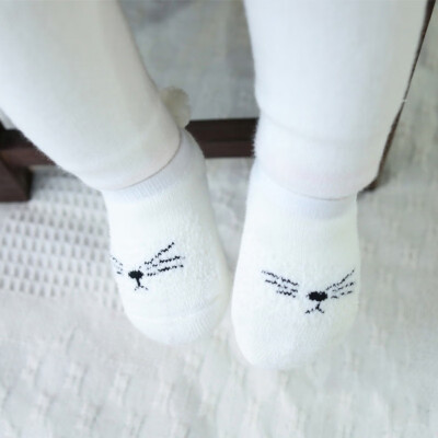 

New Baby Boys Girls Infant Autumn Cotton Cartoon Thicken Socks Warm Anti Slip Floor Sock Leg Warmer