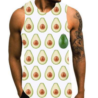 

Toponeto Mens Summer Fashion 3D Printed Sleeveless Top Leisure Sports Vest Blouse Top