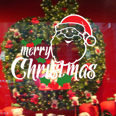 

Tailored Merry Christmas Background Wall Decoration Removable Wall Stickers