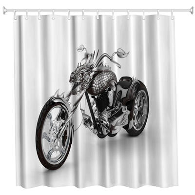 

Dragon Locomotive Polyester Shower Curtain Bathroom Curtain High Definition 3D Printing Water-Proof
