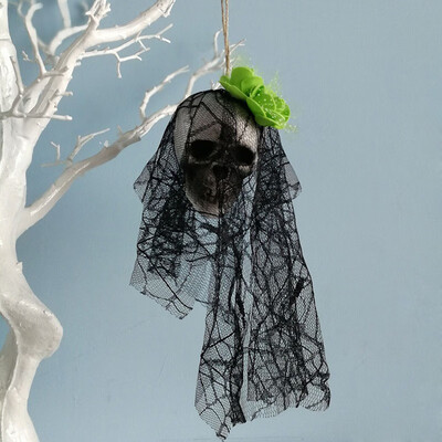 

Halloween Scary Creepy Hanging Skull Skeleton Ghost for Bar Garden Yard Home Decor Haunted House Props Party Supplies Hanging