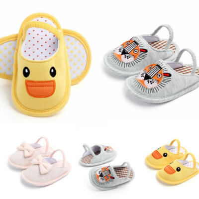 

Newborn Baby Boy Girl Soft Sole Cotton Slipper Crib Shoes Anti-slip Prewalker