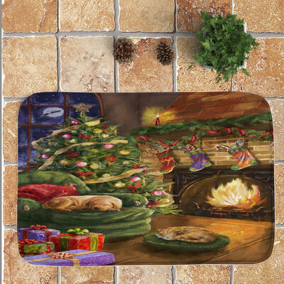 

Tailored Christmas Festival Entrance Door Bathroom Mat Indoor Bath Decor