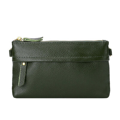 

Women Solid Color Multi Zip Long Phone Clutches Crossbody Shoulder Bag Pouch