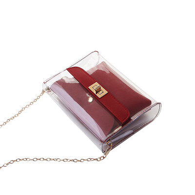 

Fashion Women Girl Faux Leather Double Layer Lock Catch Crossbody Shoulder Bag
