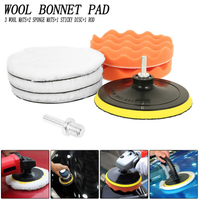 

Polishing PadsSponge&Woolen Polishing Waxing Buffing Pads Kits with M14 Drill Adapter 7pcs