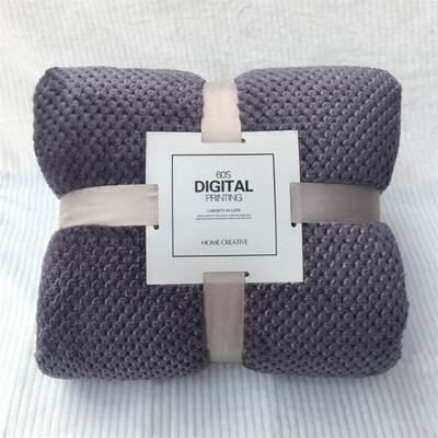 

Super Soft Blanket Flannel Aircraft Sofa Use Office Children Blanket Towel Travel Fleece Mesh Portable Car Travel Cover Blanket