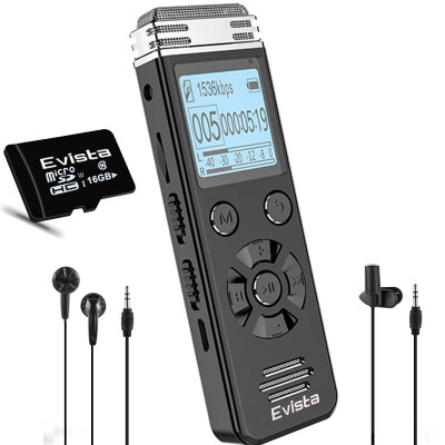 

Evista Digital Voice Recorder 16GB Dictaphone with TF Card Extended Memory for Lectures