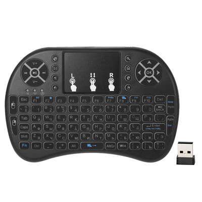 

Russian Backlit 24GHz Wireless Keyboard Touchpad Mouse Handheld Remote Control Backlight for Android TV BOX PC Notebook