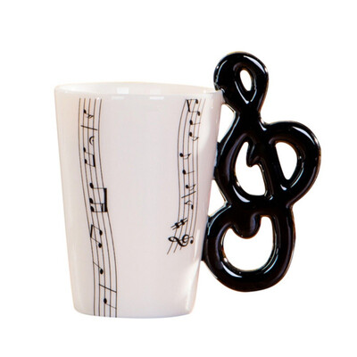 

Mugs Creative Guitar Shape Coffee Mug Personality Notes Porcelain Cup Colorful Package Home Office Essential Mugs