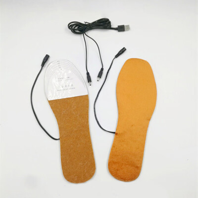 

Winter Foot Warmer Pad Electric 1 Pair Heated Insoles Shoe Socks Boots Wool Felt