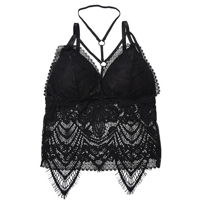 

WEIXINBUY Women Lace Beauty Strap Sexy Chest Pad Summer Crop Tops Sexy Gathered Push Up Women Camisole Tank Tops F2
