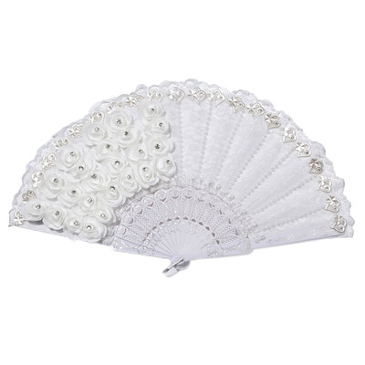 

Handheld Decorative Folding Lace Fans With Plastic Ribs Frame For Wedding Home Decoration Photo Props