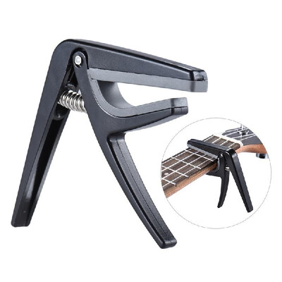 

Professional Single-handed Quick Change Ukelele Capo Plastic Steel Black