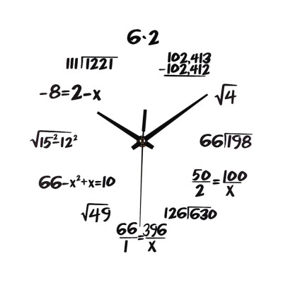 

Gobestart Silent Math Equations Polytechnic Digital Wall Clock