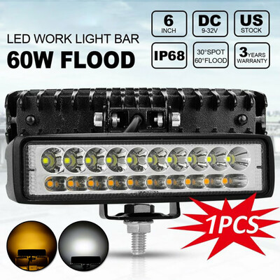 

Car LED Work Light Bar Flood Spot Driving Fog Lamp 6000 LM 54W DC 9-32V Bulbs