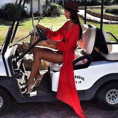 

Summer Sexy Women Loose Chiffon Cardigan Bathing Suit Swimsuit Cover Up Beach Swimwear