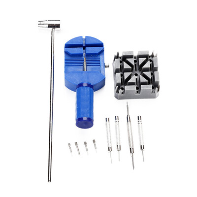 

11Pcs Watch Repairing Tools Set Wristwatch Strap Holder Remover Hammer 3 Pin Punch Spring Bar Repair Tool Kit