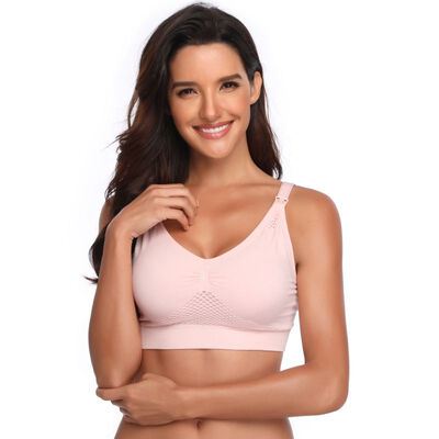

Pregnant Women Nursing Bra Maternity Clothings Nursing Underwear Large Size Breathable High Elastic No Rim Upper Split Buckle
