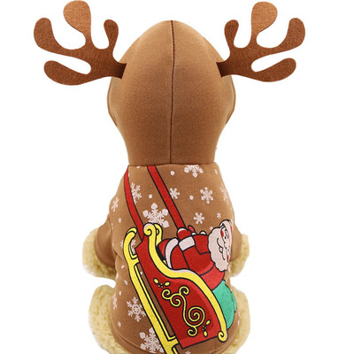 

1 Pcs Pet Christmas Decoration Pet Dog Clothes Small Dog Autumn And Winter Warm Coat Jackets Soft Cotton Sweater