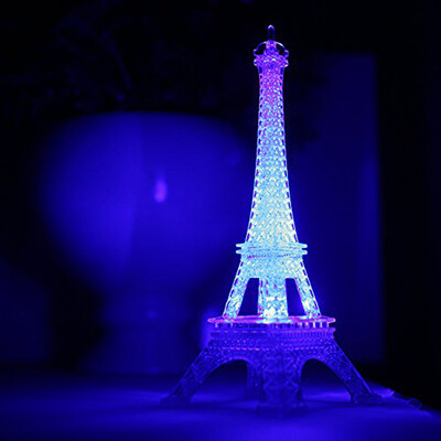 

Gobestart Romantic Eiffel Tower LED Night Light Lamp Desk Table Home Bedroom Decorate Gif