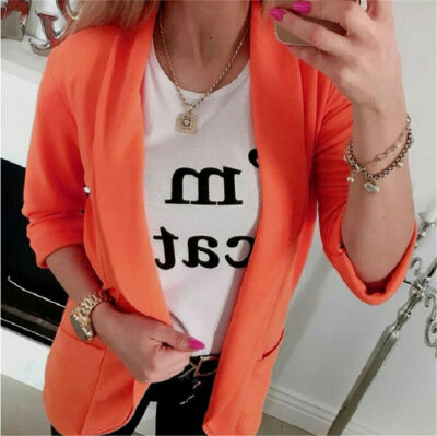 

Plus Size Women Fashion OL Long Sleeve Slim Fit Blazer Suit Jacket Coat Outwear