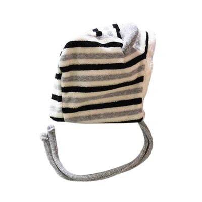 

Winter Baby Caps Toddler Girls Boys Striped Print Hats With Ears Casual Caps Headwear 3-12M