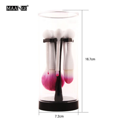 

MAANGE 5pcs Mini Cosmetic Beauty Makeup Brushes Set Power Foundation Eye Shadow Concealer Soft Lovely Face Make Up Brush Tools