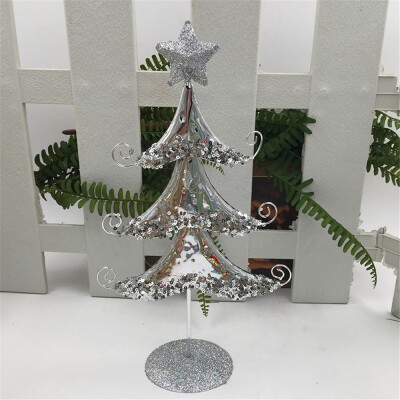 

Toponeto Mini Desktop Iron Christmas Tree Home Office Decoration Gift Ornaments Creative