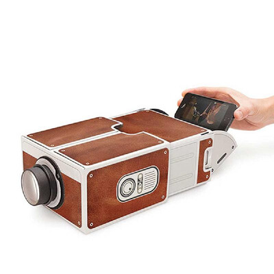 

Mini Smart Phone Projector Cinema Portable Home Use DIY Cardboard Projector Family Entertainment Projective Device