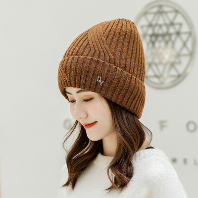 

Hat Womens autumn&winter new adult wool hat mens&womens warm hat net red chic fashion Pullover knitted hat