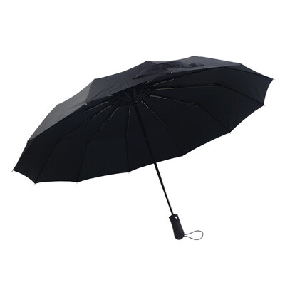 

Compact Business Men Triple Folding Sun Rain Umbrella Black Large Auto Open&Closing Parasol