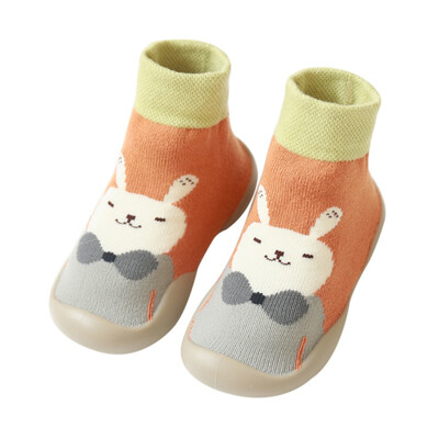 

Baby Boys Girls Shoes Infant Autumn Cotton Cartoon Print Socks Warm Anti Slip Floor Socks Shoes Leg Warming