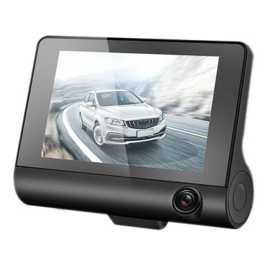 

4 Car DVR HD 1080P480P720P 3 Lens Dash Cam Vehicle Video Recorder Rearview Camera 170°120°140°