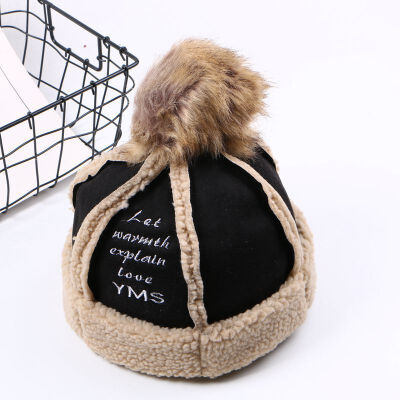 

Autumn&Winter Hat Female Korean version Big Ball Thickening Heating Headgear Female Fashion Furry Landlord Hat Tide