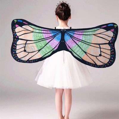 

Fairy Tale Princess Cosplay Costume Butterfly Wings Shawl Cape Stole Kids Boys Girls Scarf Wrap Accessories Girls Costumes Wings