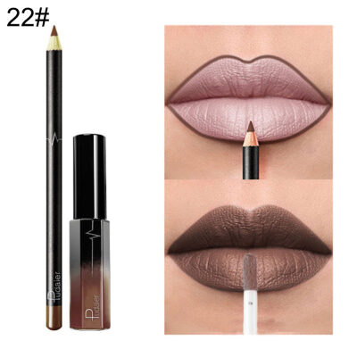 

2Pcs Waterproof Matte Lipliner Pen Long Lasting Lip Gloss Glaze Lipstick Makeup